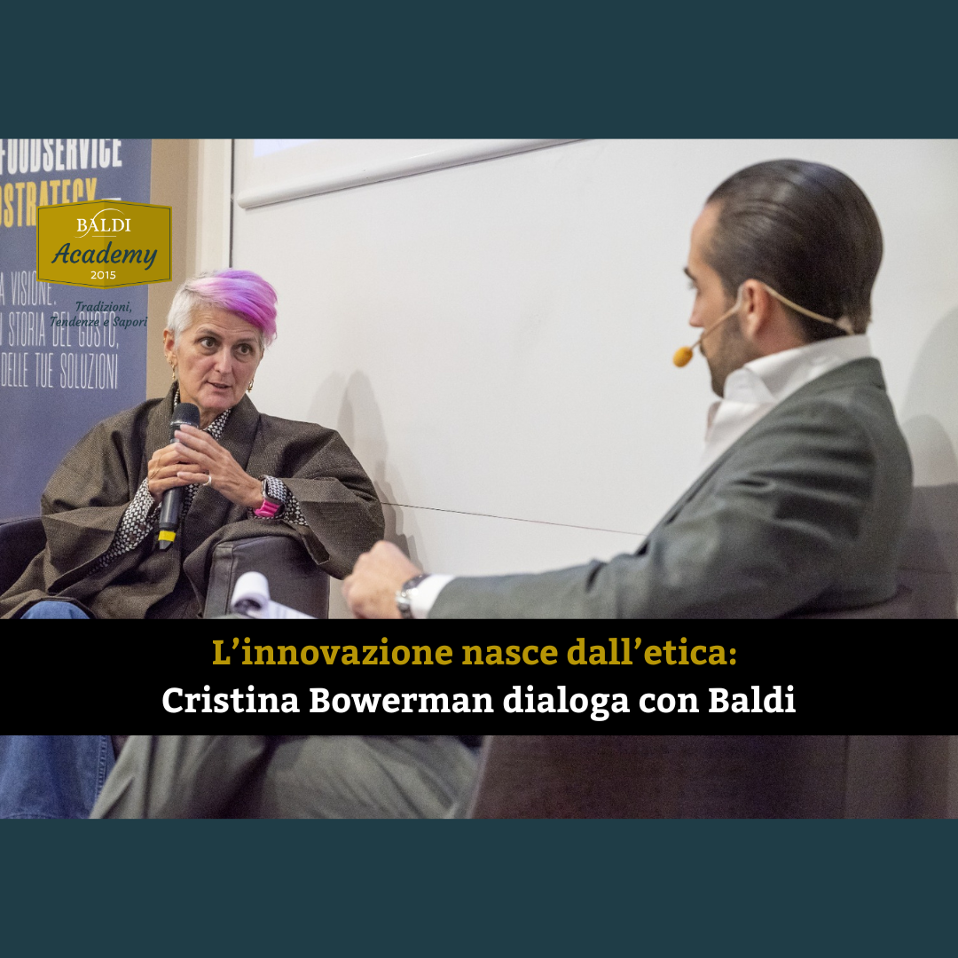la Chef Cristina Bowerman all'evento dei 60 anni dell'Azienda Baldi